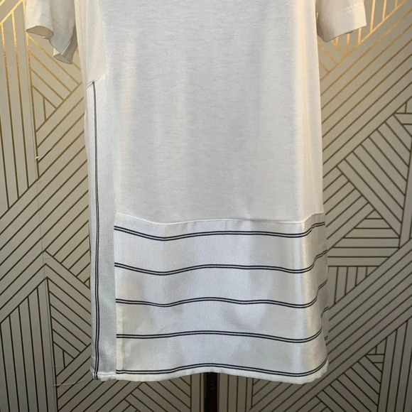 St John Heavy Sleek Mixed-Media Top with Stripe - Picture 2 of 12